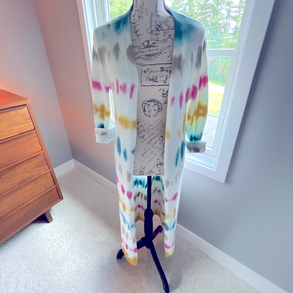 Stitches & Stripes Tie-dyed Long Cardigan Size XS.